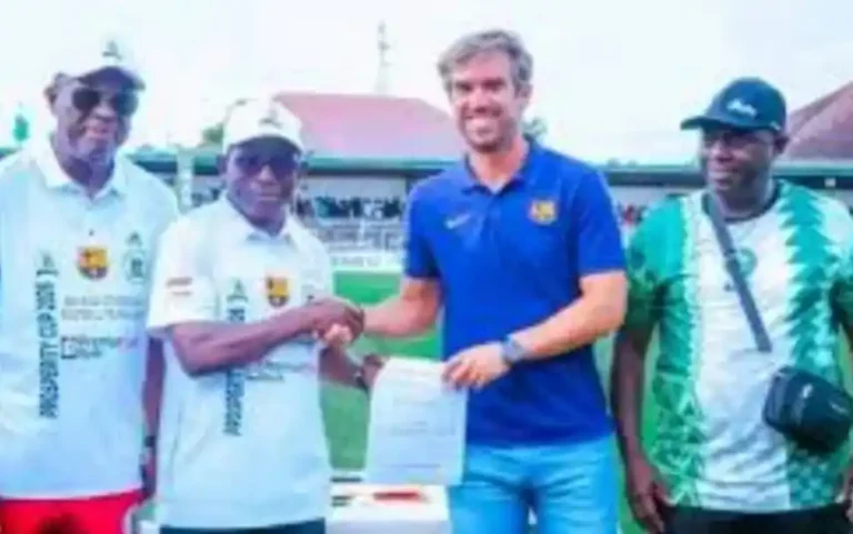 Bayelsa and Barcelona Establish Partnership for Football Academy Development