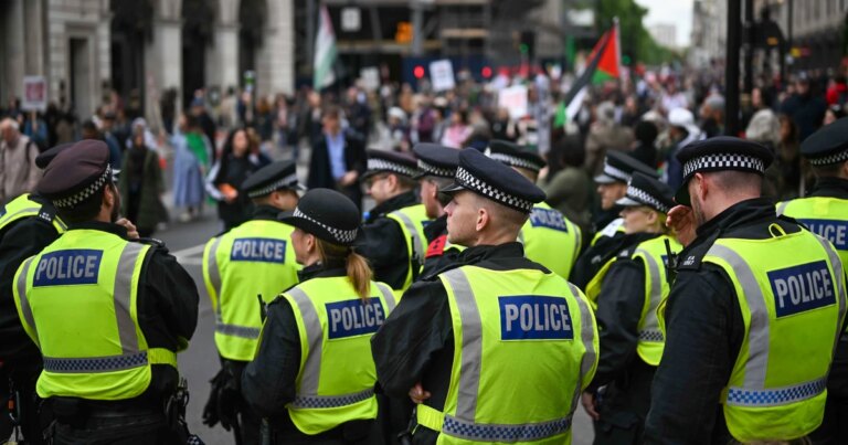London Police Respond to Rivalry Rally and Soccer Final