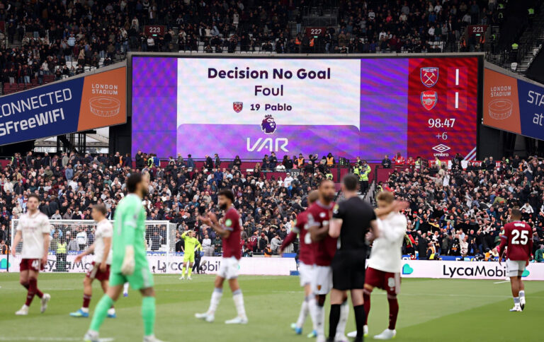 VAR Decision Prevents West Ham Equalizer as Arsenal Continues to Lead the EPL Title Race