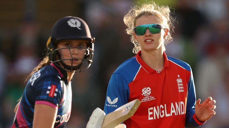 England Secures Victory Over Scotland in Women’s T20 World Cup with Stellar Performances from Sophia Dunkley and Sophie Ecclestone at Headingley