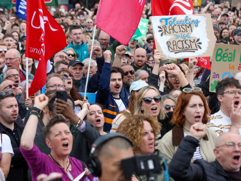Thousands Gather for Anti-Racism Rally Following Belfast Riots