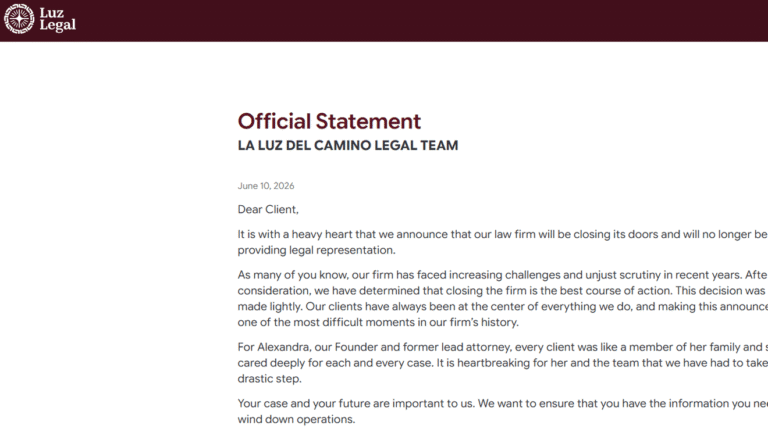 Tukwila Immigration Law Firm Founder Voluntarily Surrenders License and Closes Practice; State Issues Advisory