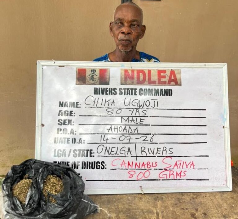 NDLEA Intercepts 1.63 Million Tramadol Tablets Bound for Kano and Apprehends 80-Year-Old Suspect