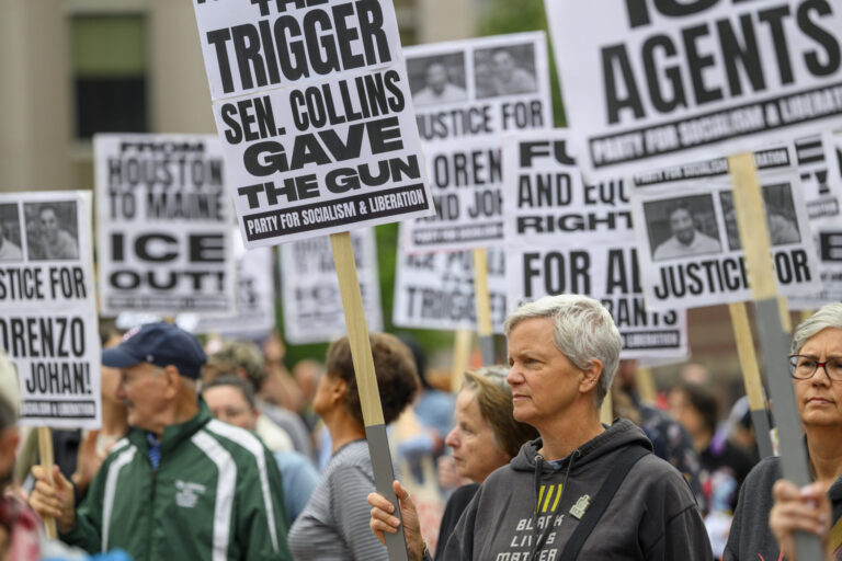 Significant Demonstration Against ICE Attracts Over 1,000 Participants to Monument Square